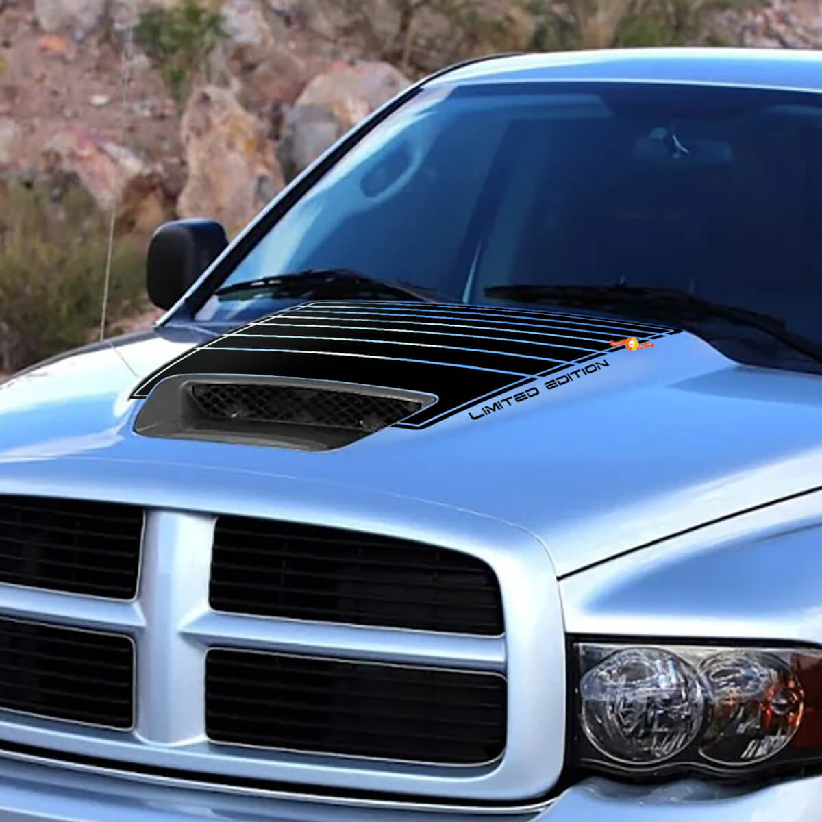 Hood Strobe Rumble Bee Limited Edition Vinyl Decal Sticker for Dodge RAM 1500
