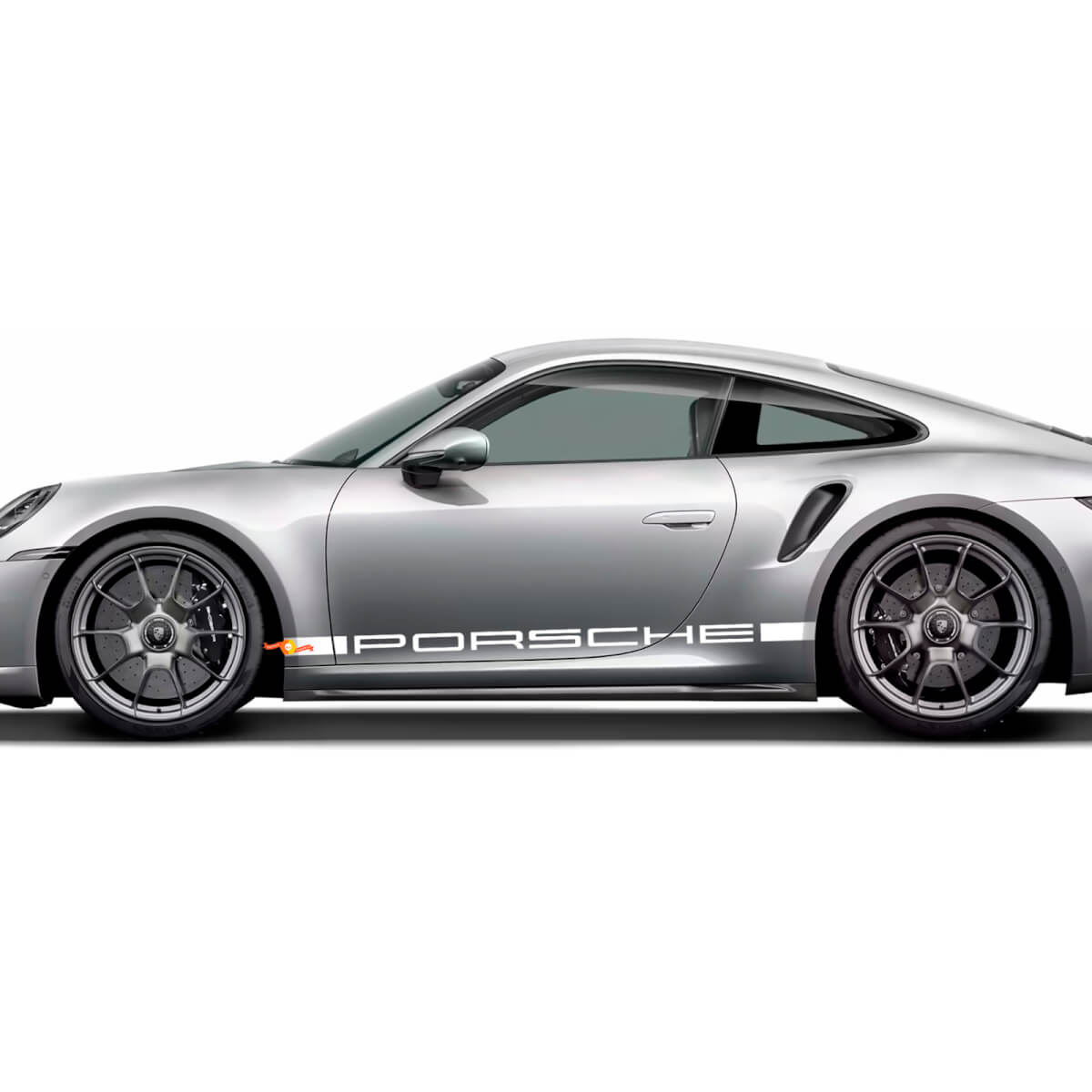 Side PORSCHE stripes Kit graphic Decal Sticker for Porsche 911 Turbo S 992.2

