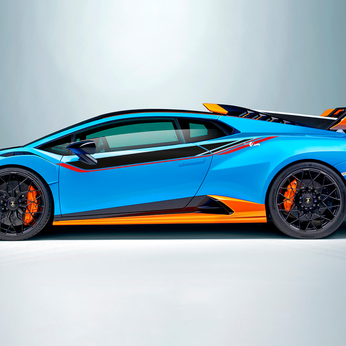 Racing UP Stripes Side Vinyl Decal Sticker Graphics for Lamborghini STO
