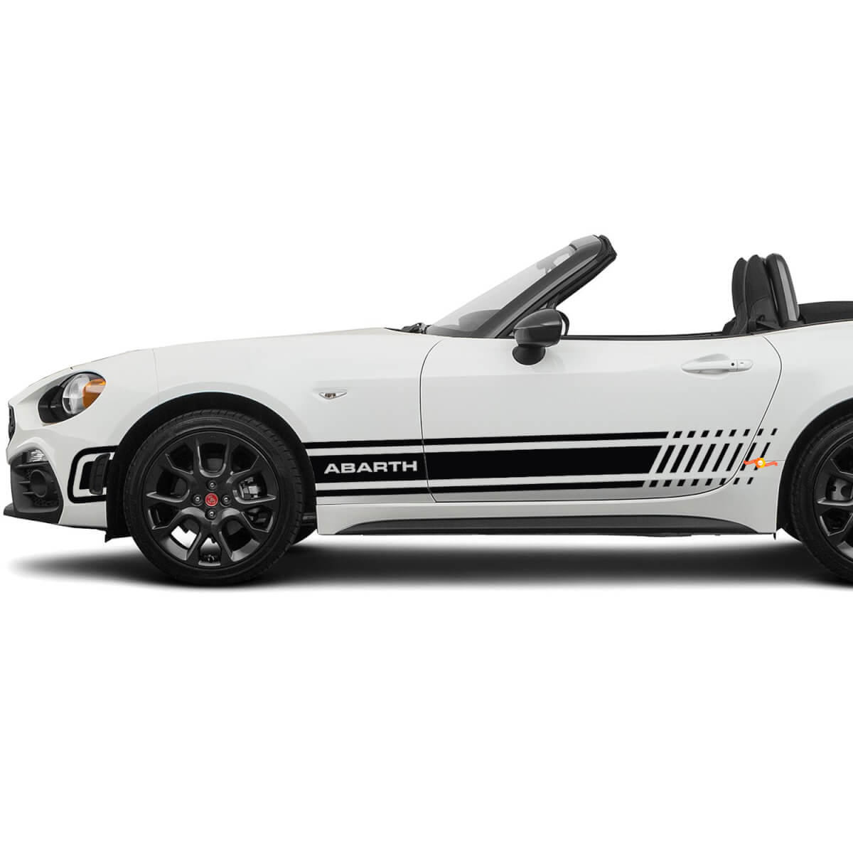 Side Racing Stripe Decal Graphics Sticker for Fiat 124 Spider Abarth
