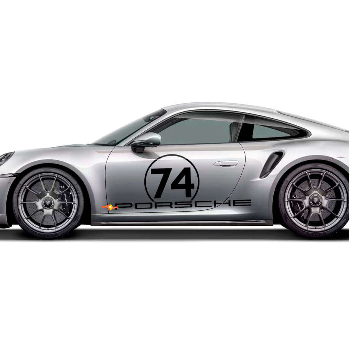 Side PORSCHE 50 Years stripes Kit graphic Decal Sticker for Porsche 911 Turbo S 992.2
