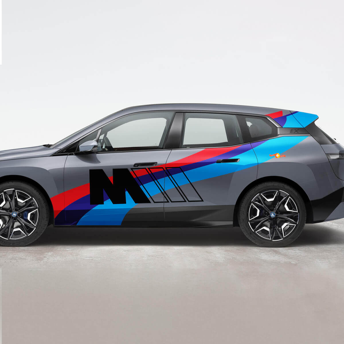 Side iX M Racing Vinyl Decal Sticker Kit for BMW iX
