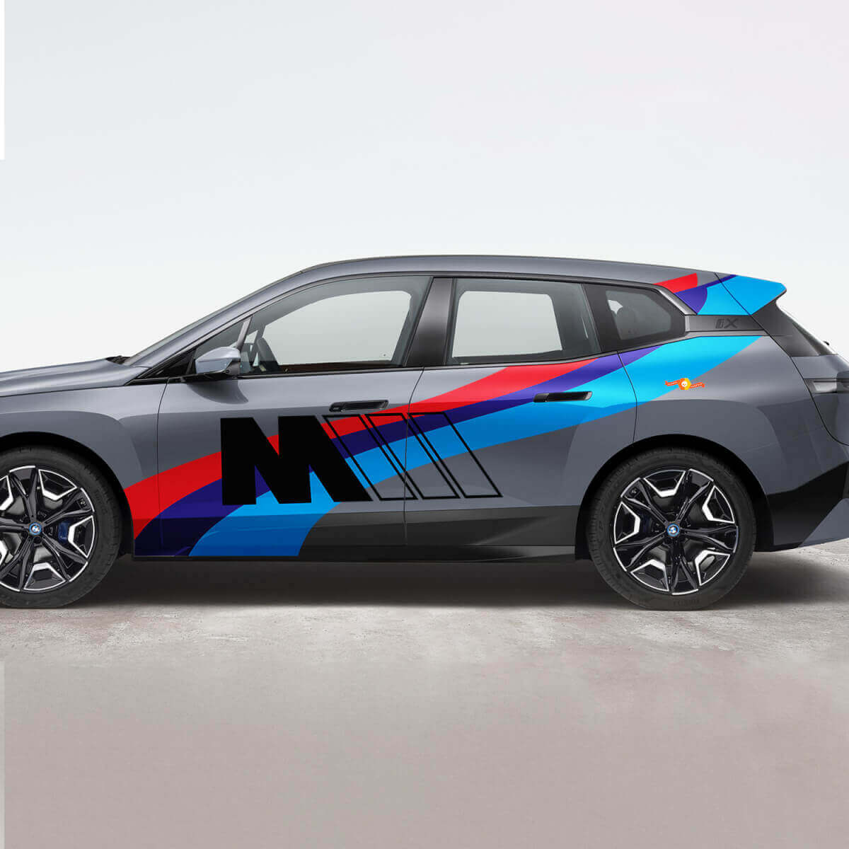 Side iX M Racing Vinyl Decal Sticker Kit for BMW iX

