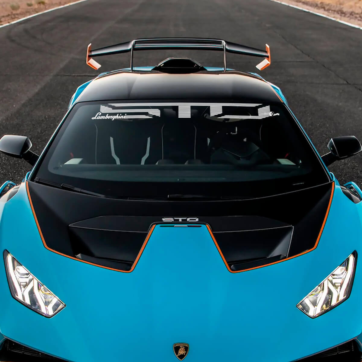 STO Logo Striped Windscreen Vinyl Decal Sticker Graphics for Lamborghini STO