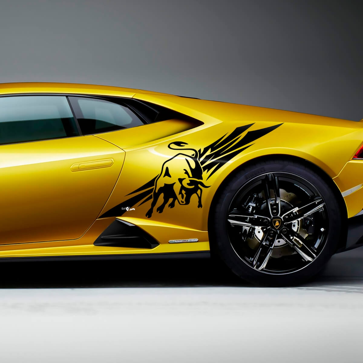 Side Rear Fender Bull Graphics Racing Vinyl Decal Sticker Graphics for Lamborghini Huracan Evo
