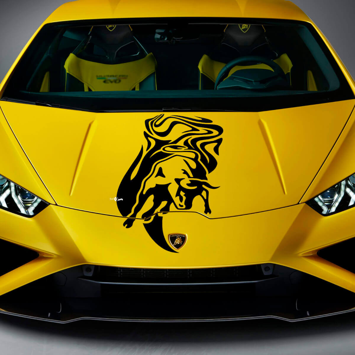 Hood Bull Graphics Racing Vinyl Decal Sticker Graphics for Lamborghini Huracan Evo

