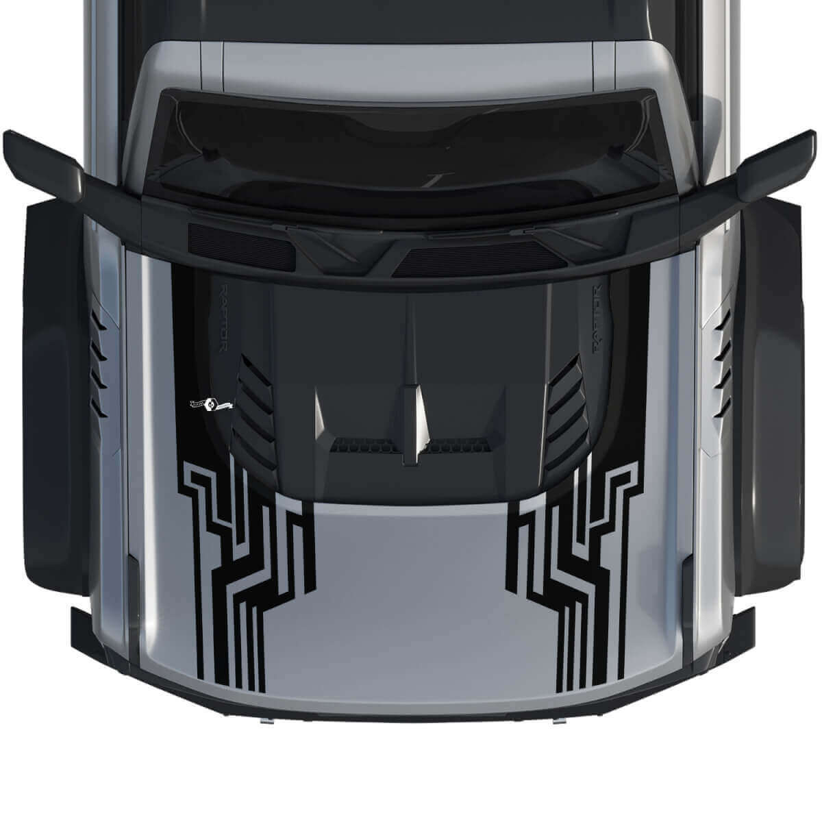 Decal Sticker Graphics for Hood Wrap 2 for Musclecar horse power truck