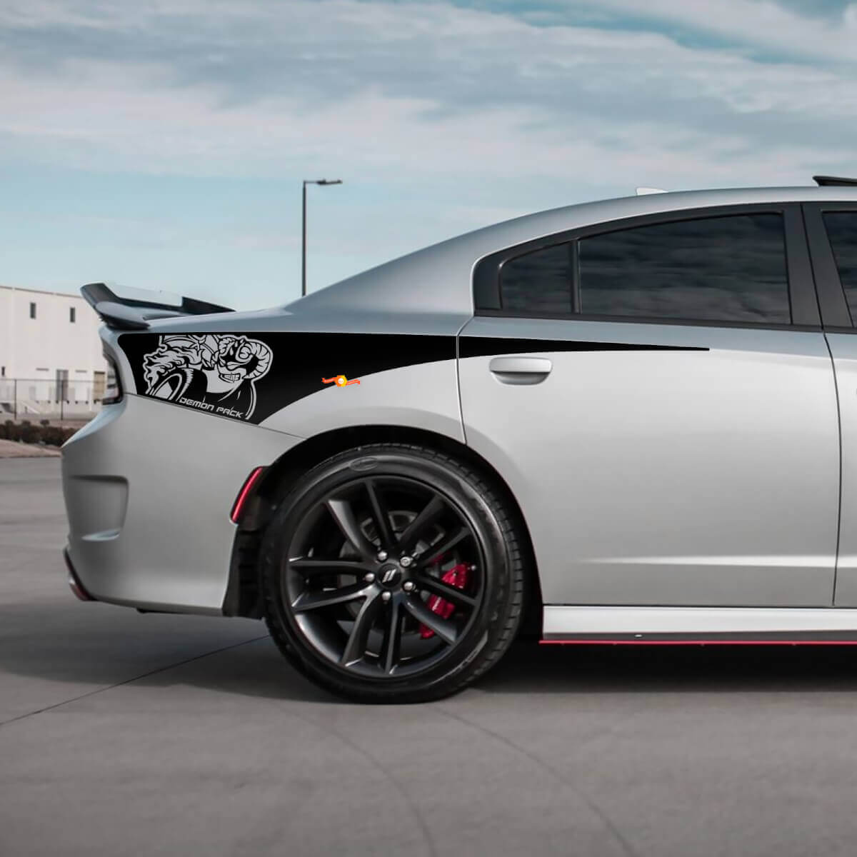 Demon Scat Pack Rear Quarter Side Stripe Vinyl Decal Sticker for Dodge Charger
