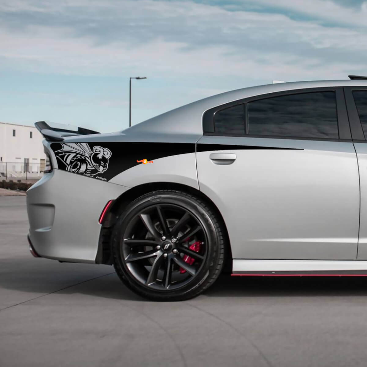 Demon Scat Pack Rear Quarter Side Stripe Vinyl Decal Sticker for Dodge Charger
