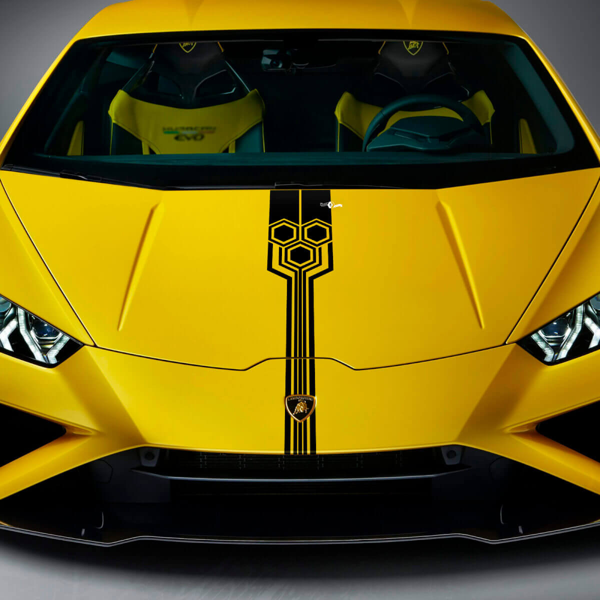 Hood Stripe Racing Vinyl Decal Sticker Graphics for Lamborghini Huracan Evo
