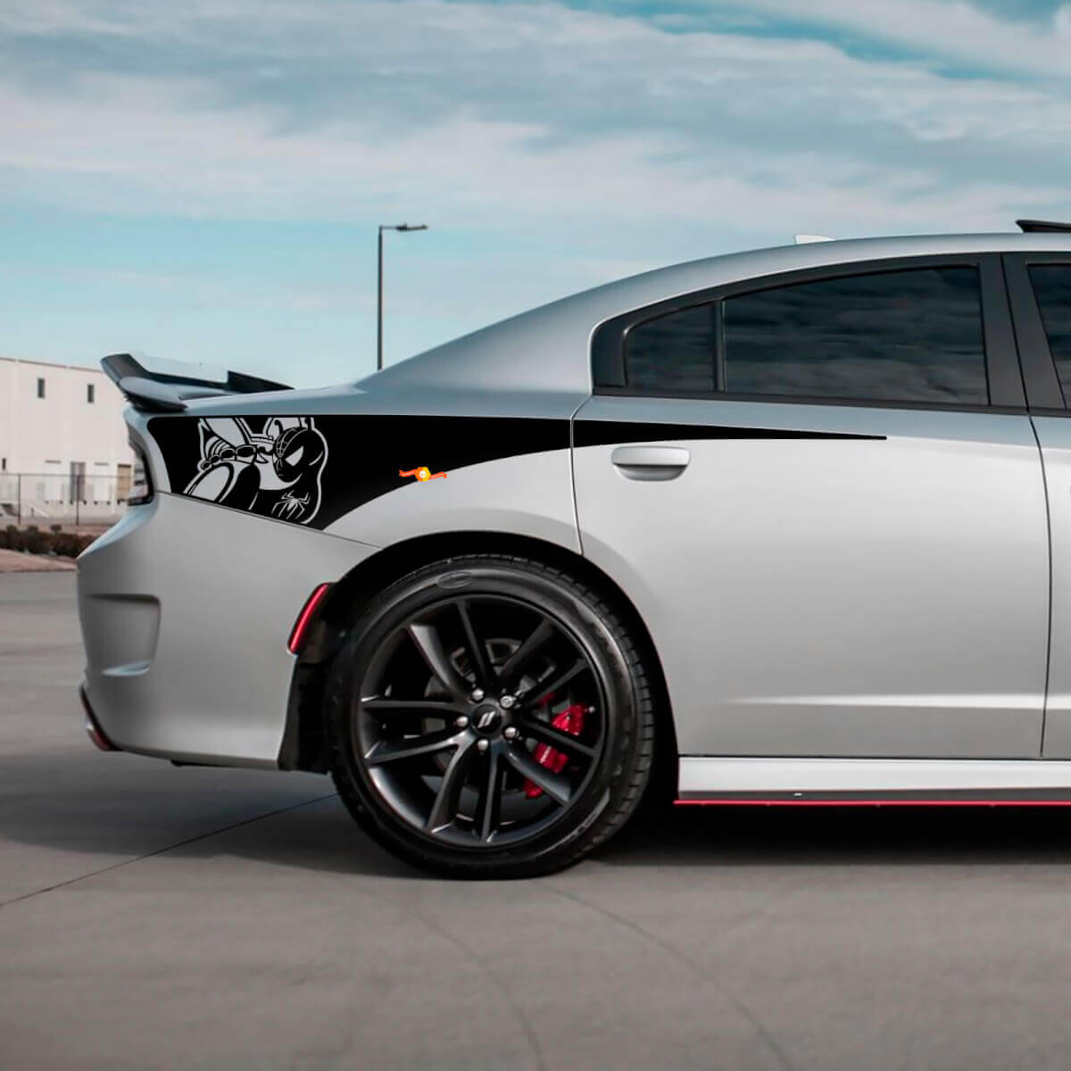 Iron Scat Pack Rear Quarter Side Stripe Vinyl Decal Sticker for Dodge Charger
