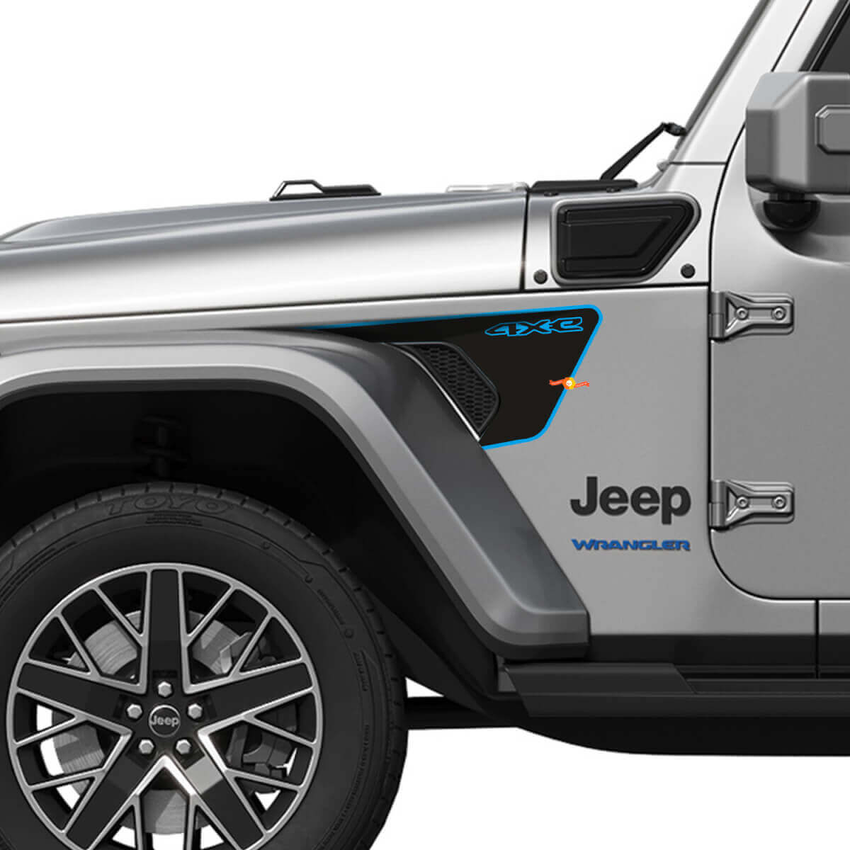 4xe Fender Vent Vinyl Decal for Jeep Wrangler JL JLU Gladiator
