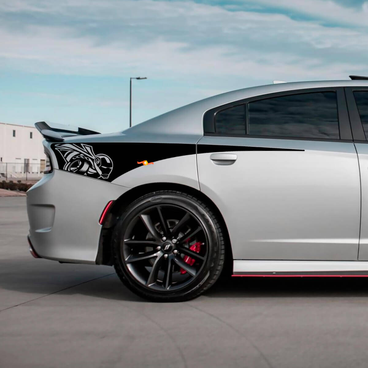 Iron Bee Scat Pack Rear Quarter Side Stripe Vinyl Decal Sticker for Dodge Charger
