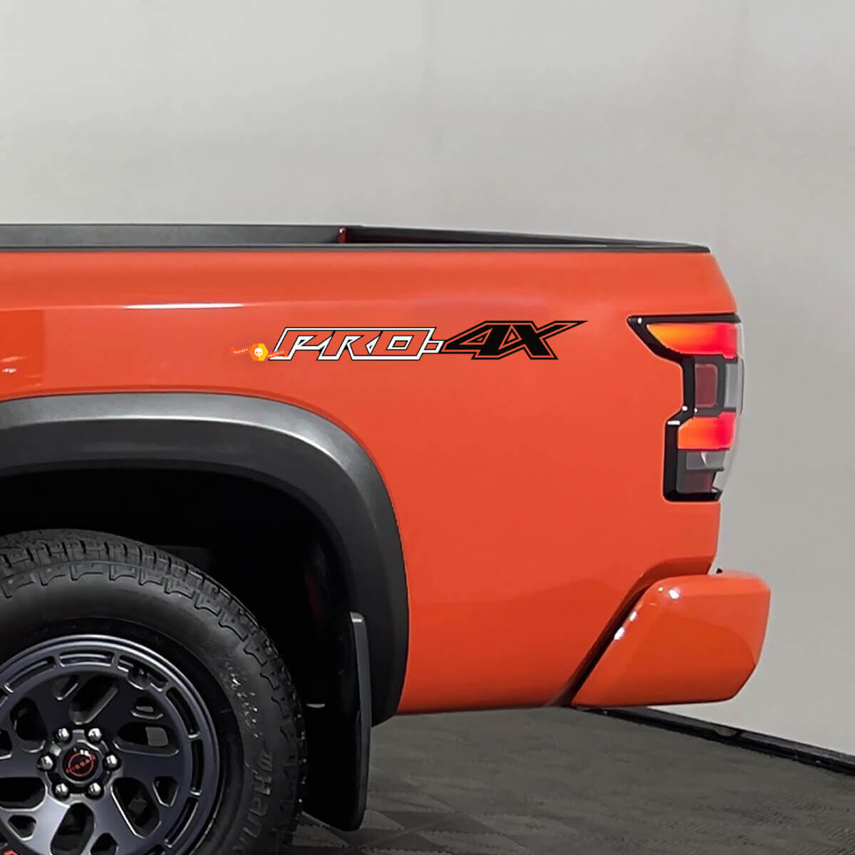 PRO-4X Off-Road Bedside Vinyl Decals Pair for Nissan Frontier and Titan 