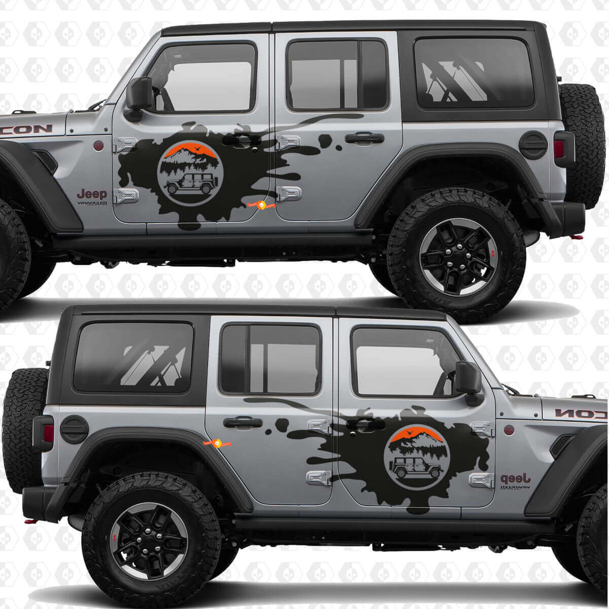 Mountains Nature Overland Side Vinyl Decal Sticker for Jeep Wrangler