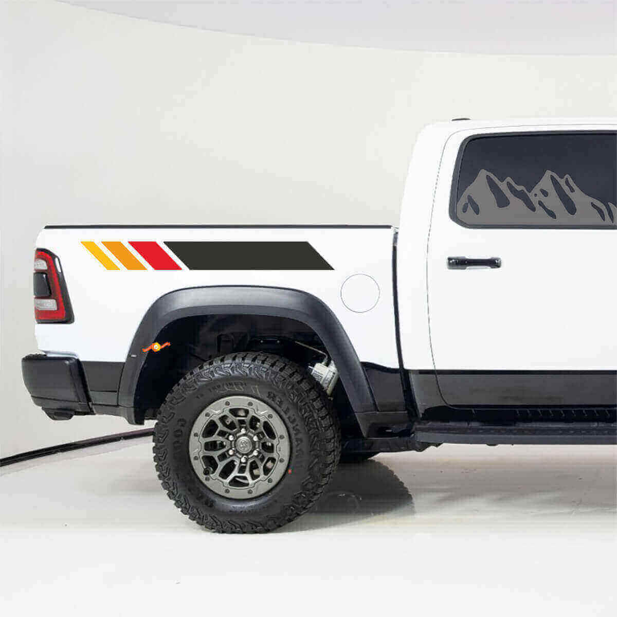 Side Bedside Stripes Stickers Decals Graphics for Dodge RAM 15000