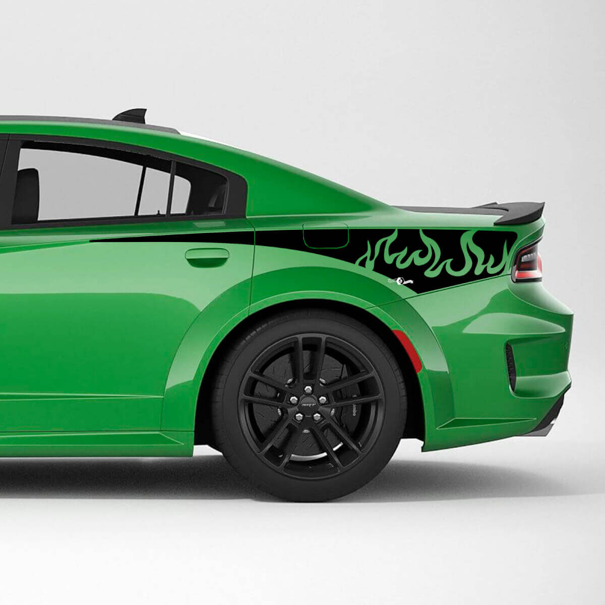Flame Tribal Rear Quarter Side Stripe Vinyl Decal Sticker for Dodge Charger