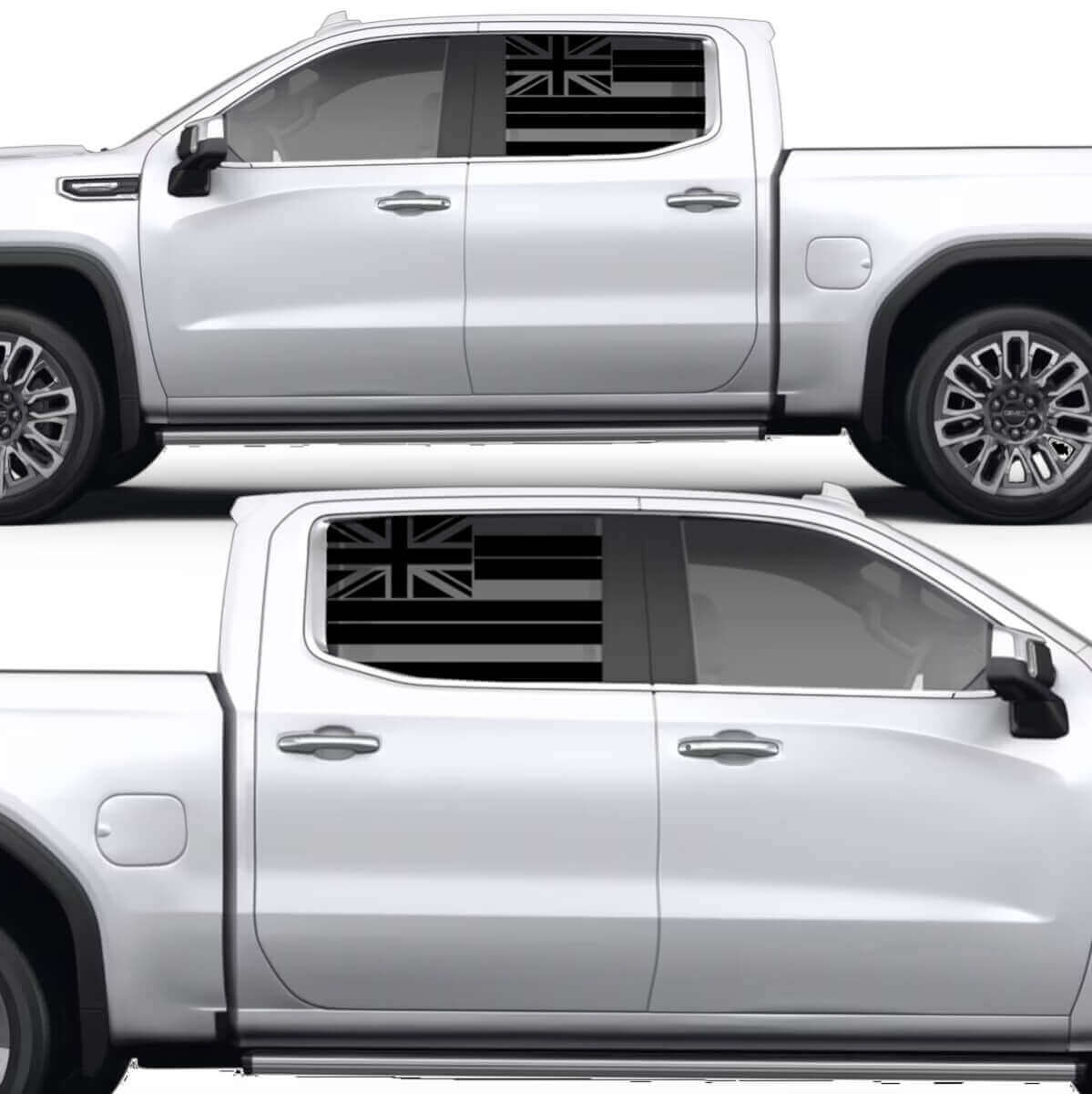 Hawaiian flag Side Window Vinyl Decal Sticker for GMC Sierra