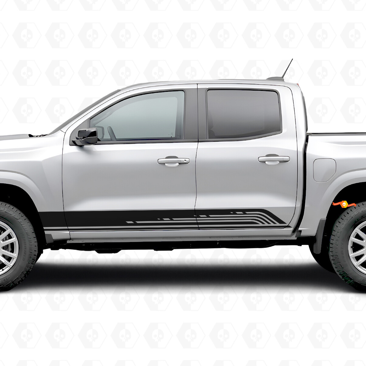 Parallel Contour Door & Rocker Panel Vinyl Stripes for Chevrolet Colorado 3rd Gen 2023-2026