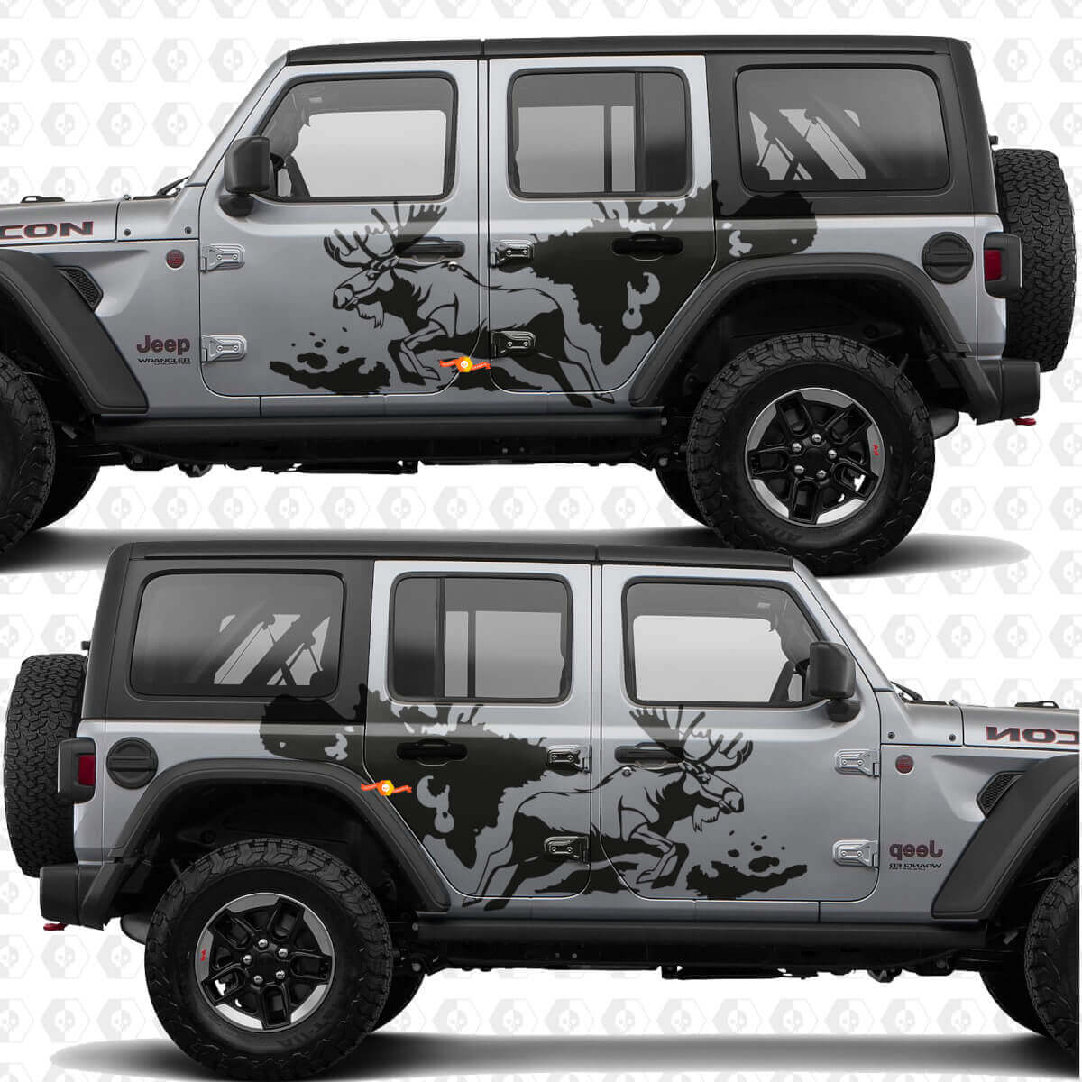 Moose Splash Run Side Doors Vinyl decal sticker fit Jeep Wrangler