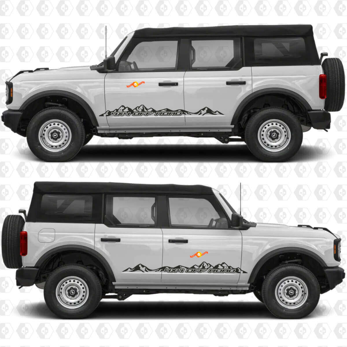4x4 Off Road Mountains Side Doors Vinyl Decal Sticker Graphics for Musclecar horse