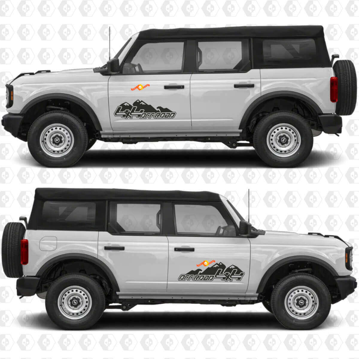 4x4 Off Road Side Door Graphics Decals for Musclecar horse