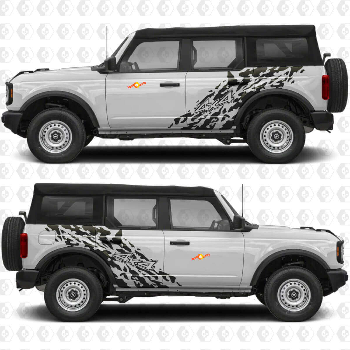 4x4 Off Road Splash Side Doors Vinyl Decal Sticker Graphics 3 for Musclecar horse