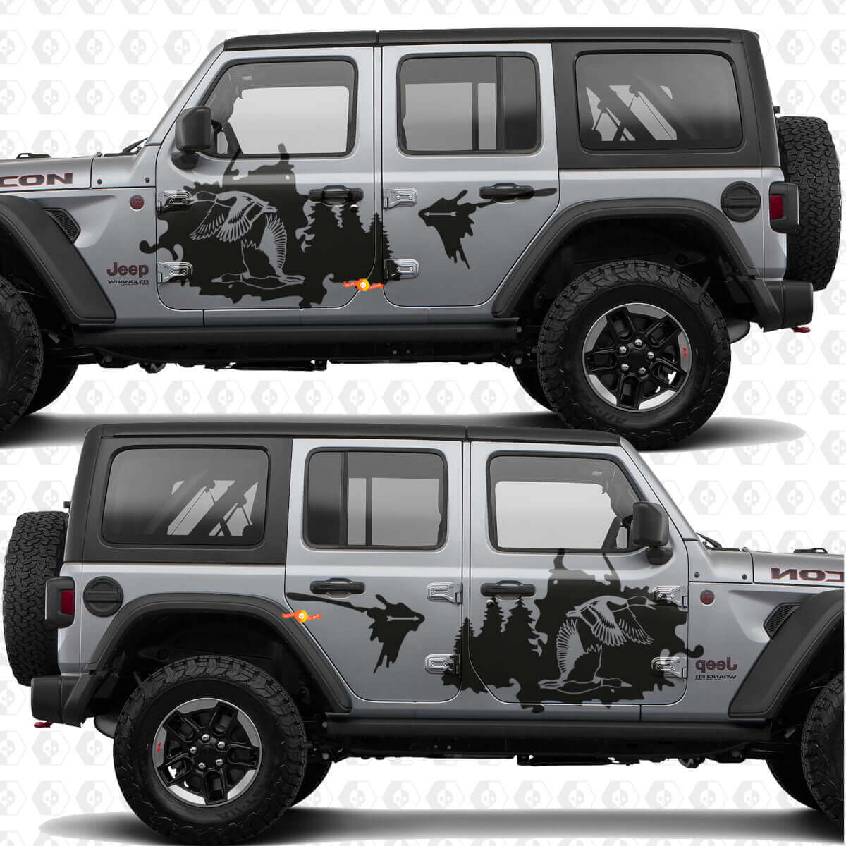 Duck Mallard Allow Forest Splash Side Doors Vinyl decal sticker fit Jeep Wrangler