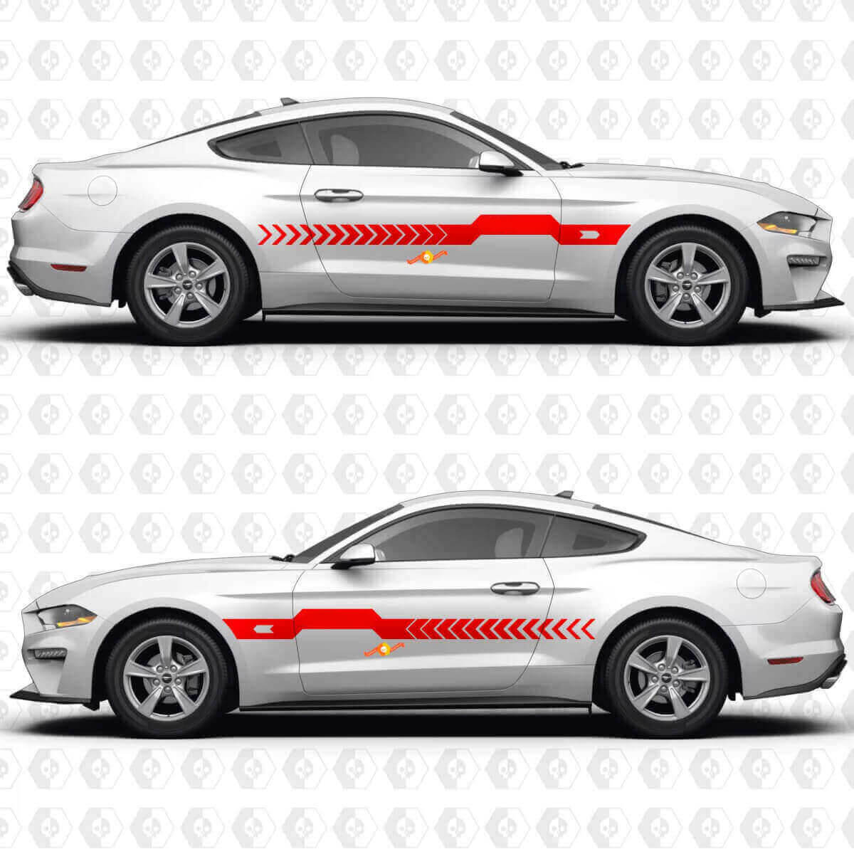 Centre Stripe Side Doors Vinyl Decal Sticker Graphics for Musclecar Musclecarmodel