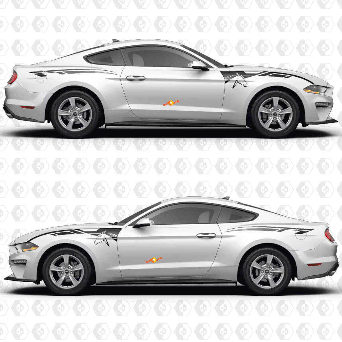 Aero Flow Wing and Quarter Panel Vinyl Decal Sticker Graphics for Musclecar Musclecarmodel