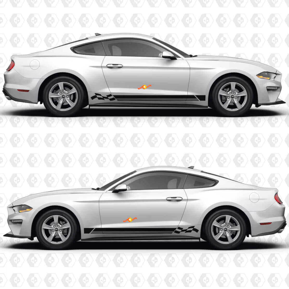 California Special Triple Racing Stripes Side Door Vinyl Decal Sticker Graphics for Musclecar Musclecarmodel