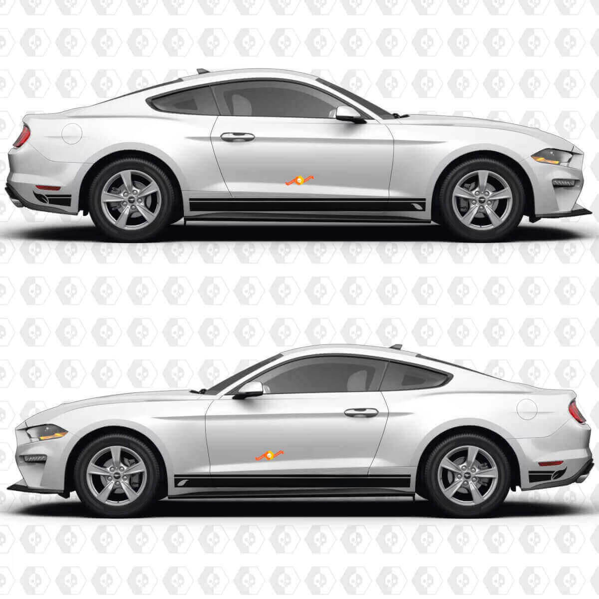 Wide Pinstripe Side Door Vinyl Decal Sticker Graphics for Musclecar Musclecarmodel