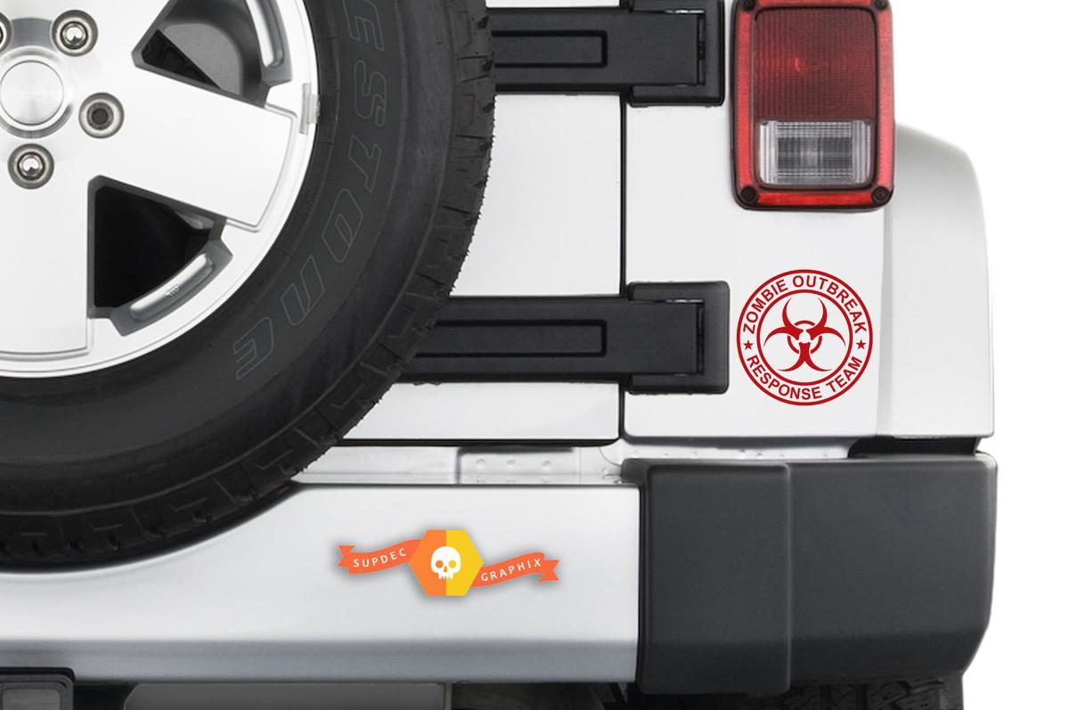 Zombie Outbreak Response Team Universal Vinyl Decal Sticker for Jeep Wrangler