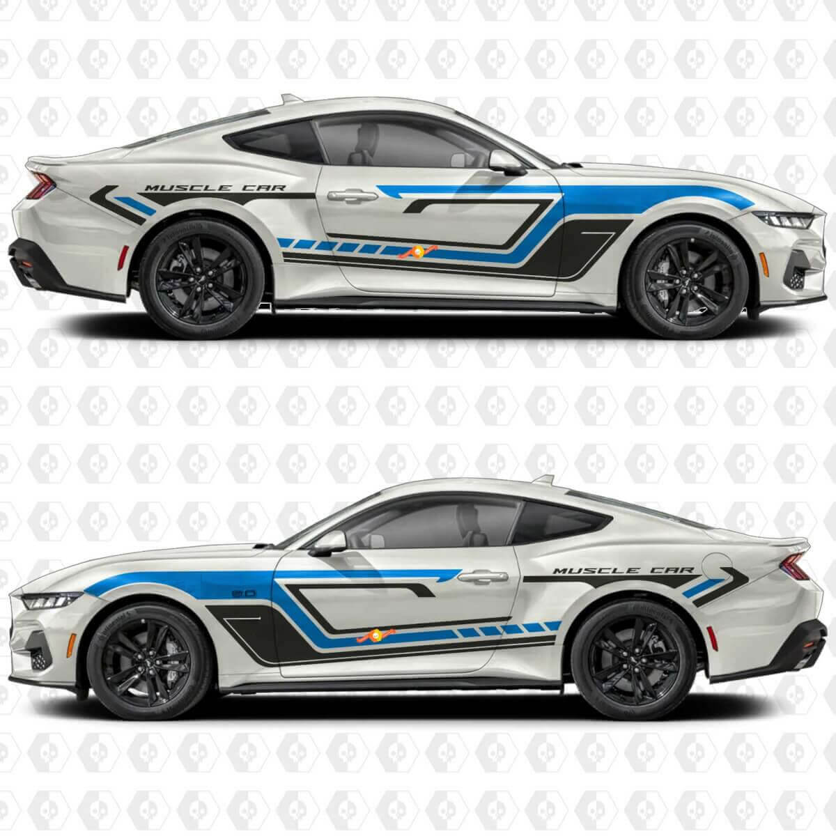 Classic Muscle Premium Stripes Side Door Vinyl Decal Sticker Graphics for Musclecar Musclecarmodel