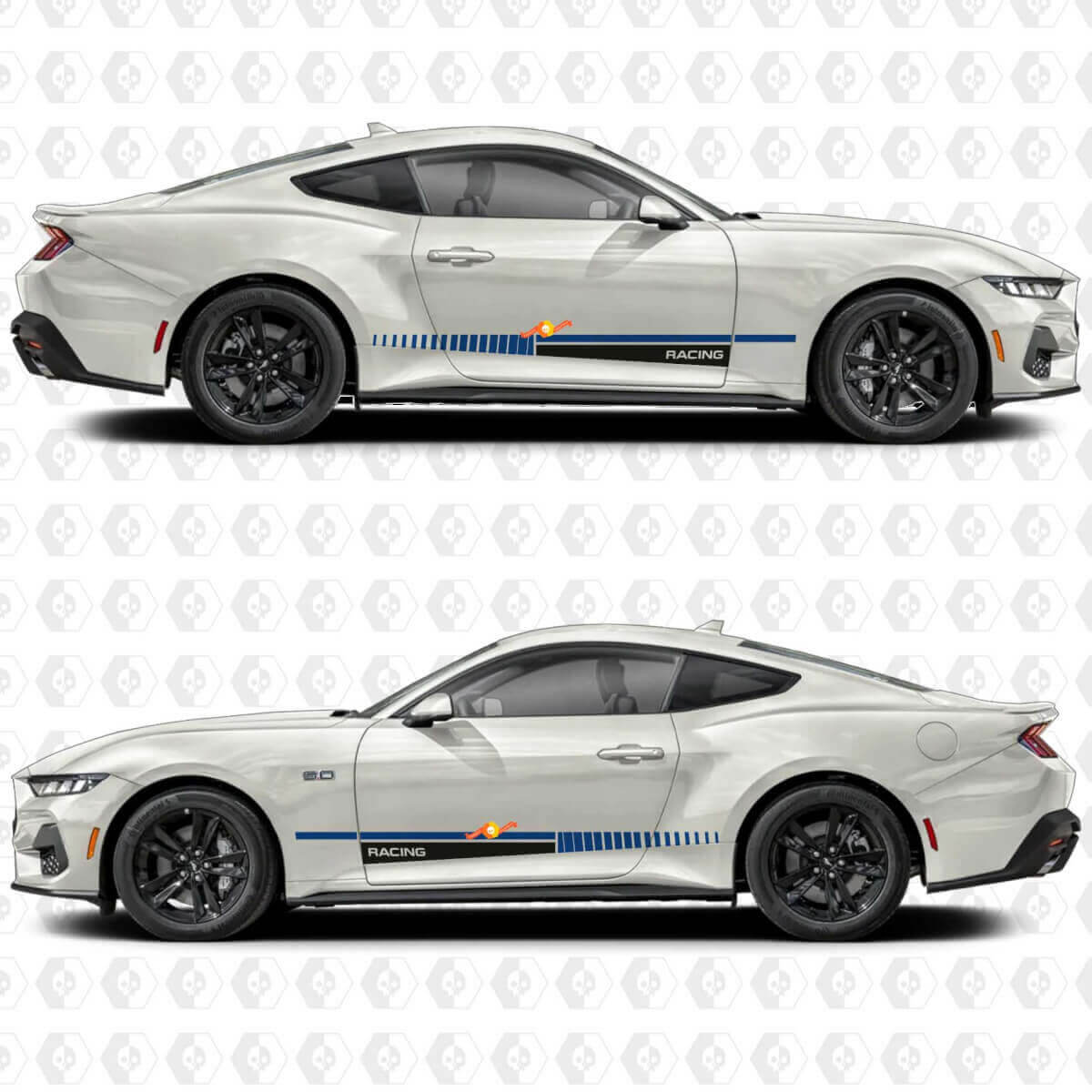 Racing Look Stripe Side Door Vinyl Decal Sticker Graphics for Musclecar Musclecarmodel
