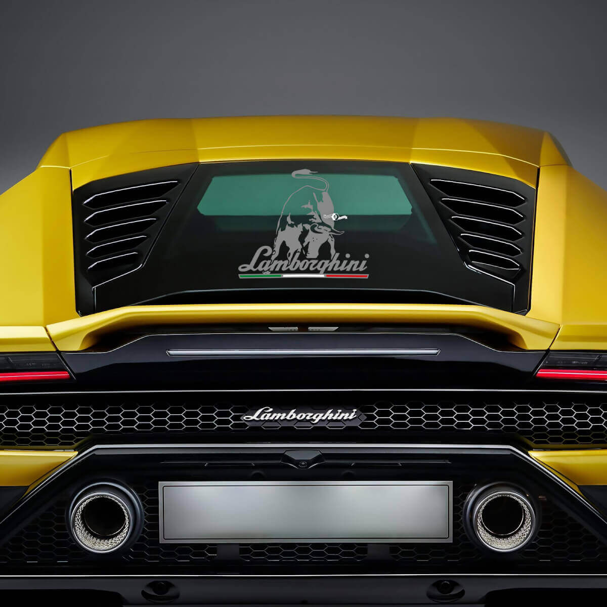 Lamborghini Bull Graphic Rear Window Vinyl Decals Stickers for Lamborghini Huracan Evo