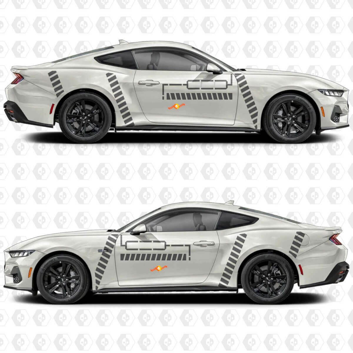 Industrial Line Side Door Vinyl Decal Sticker Graphics for Musclecar Musclecarmodel GT