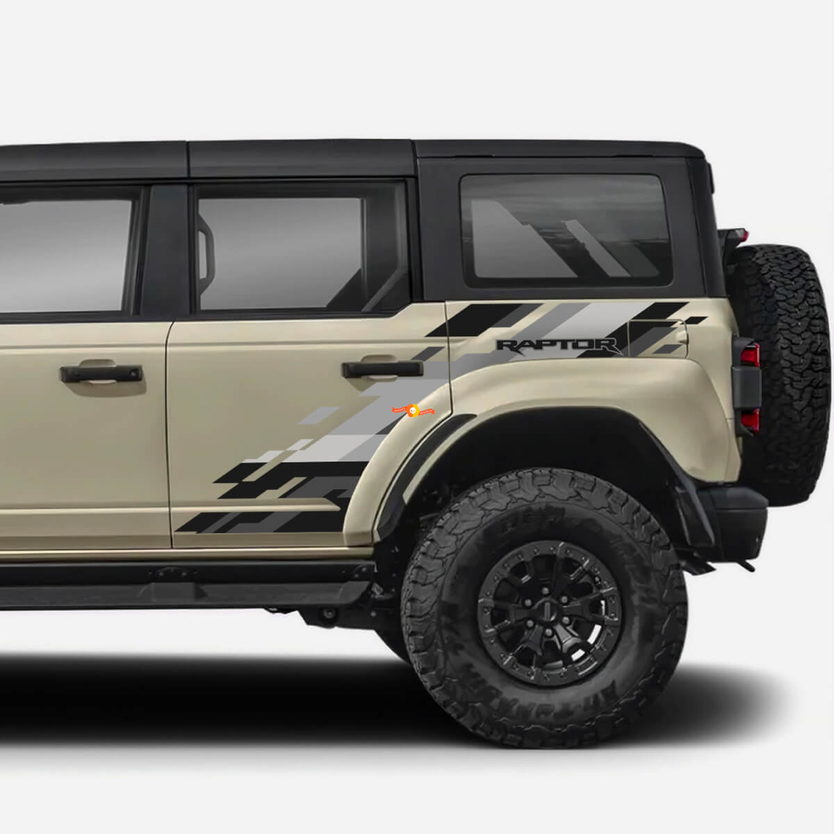 Rear Side Panel Vinyl Decal Sticker Graphics Kit fit fit Ford Bronco Raptor Style id=17804