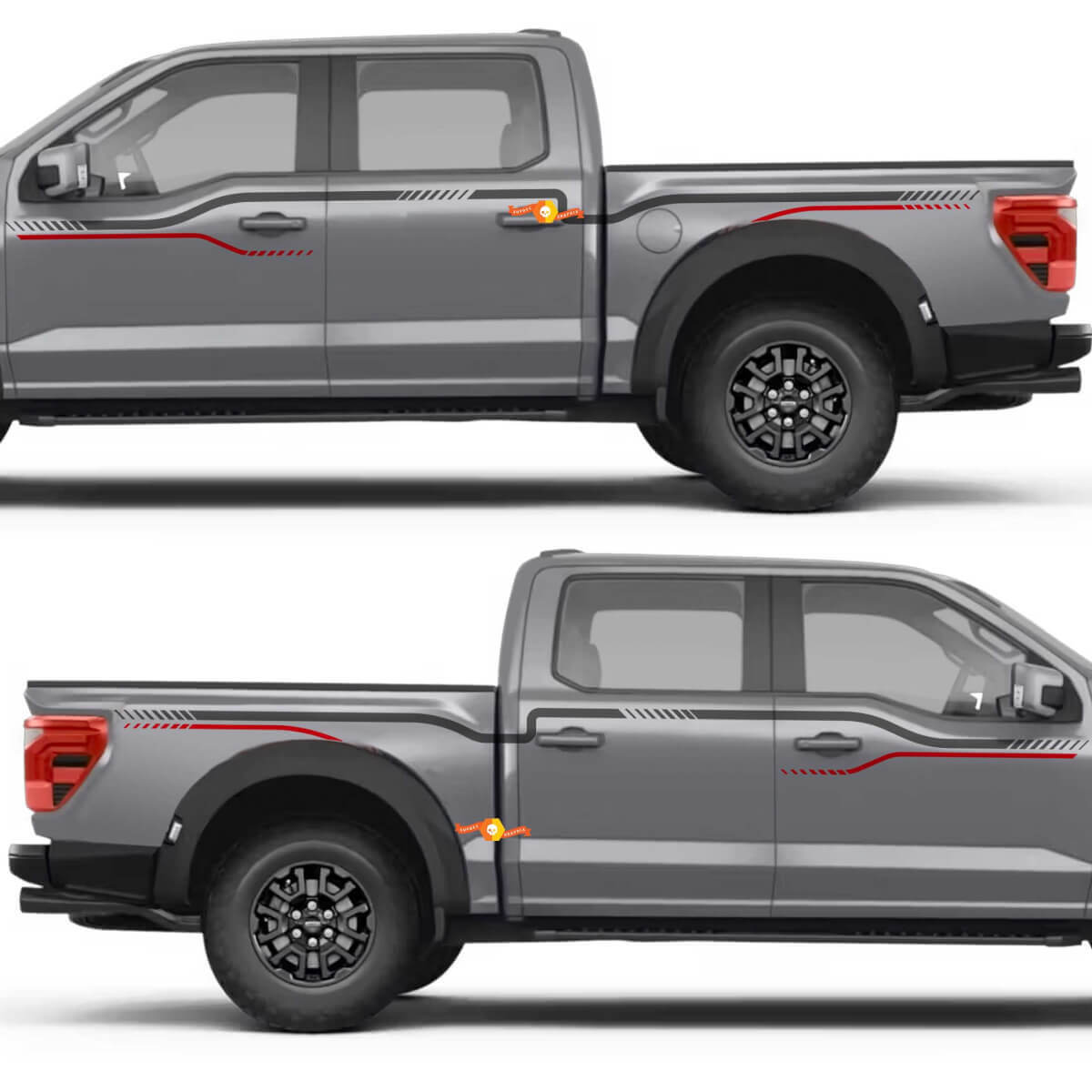 Minimal Line Graphics Side Doors Rear Fender Vinyl Decal Sticker for Musclecar truck