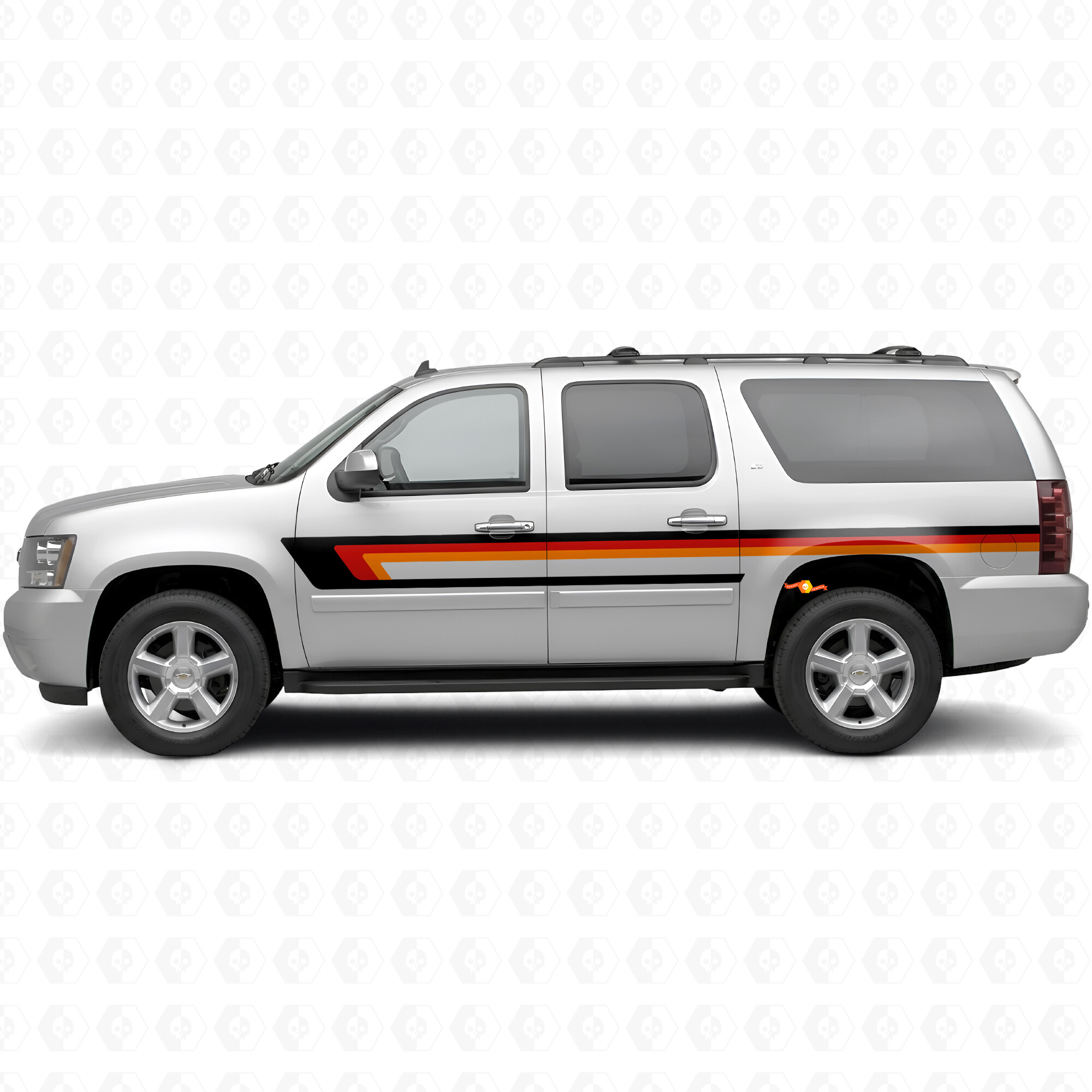 Retro Upper Beltline Door & Rear Quarter Vinyl Stripes for Chevrolet Suburban GMT900 2007-2014