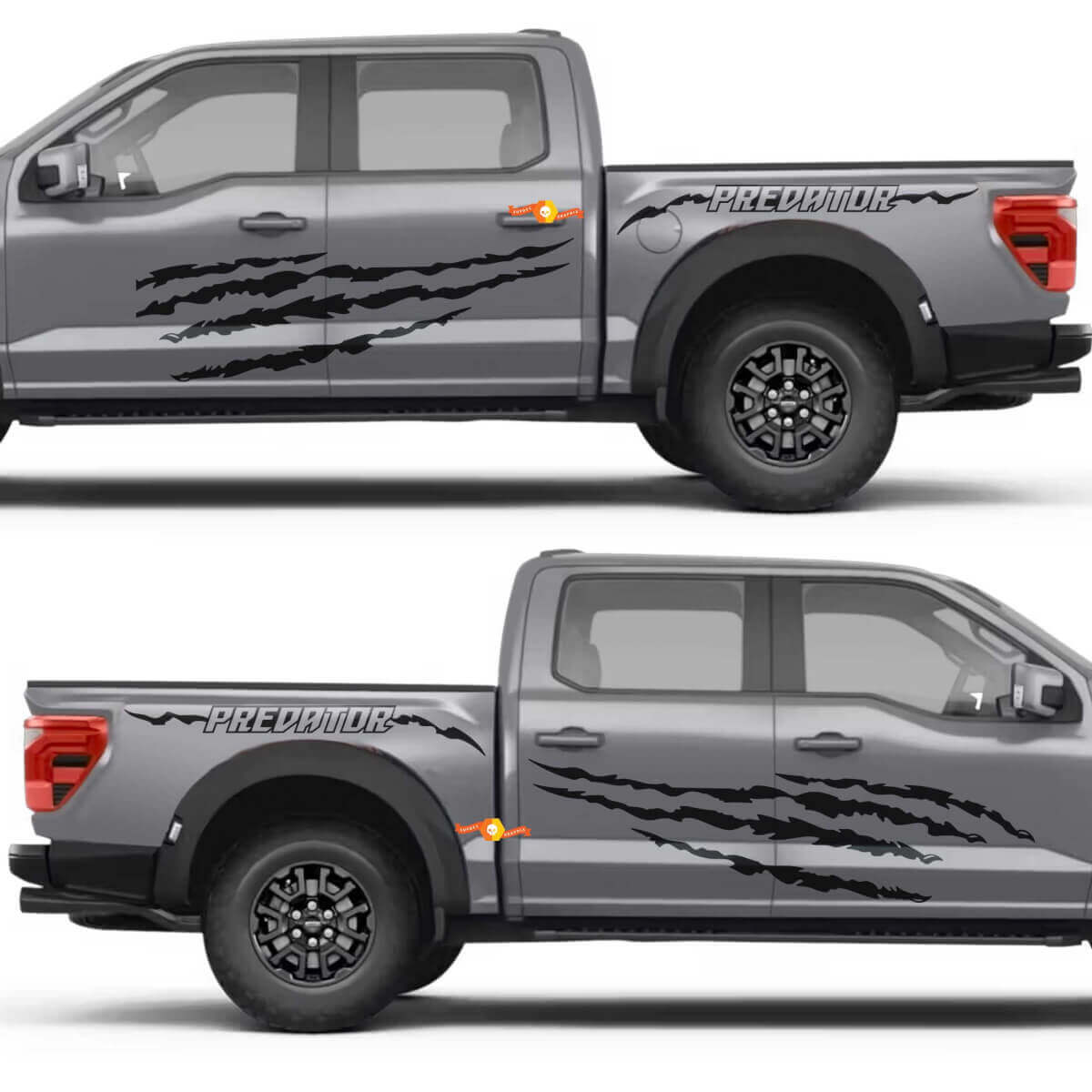 Predator Scratch Lines Side Doors Rear Wing Vinyl Decal Sticker for Ford F-150