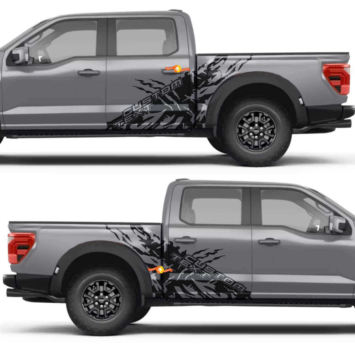 Claw Text Combo Side Doors Rocker Panel Vinyl Decal Sticker for Ford F-150
