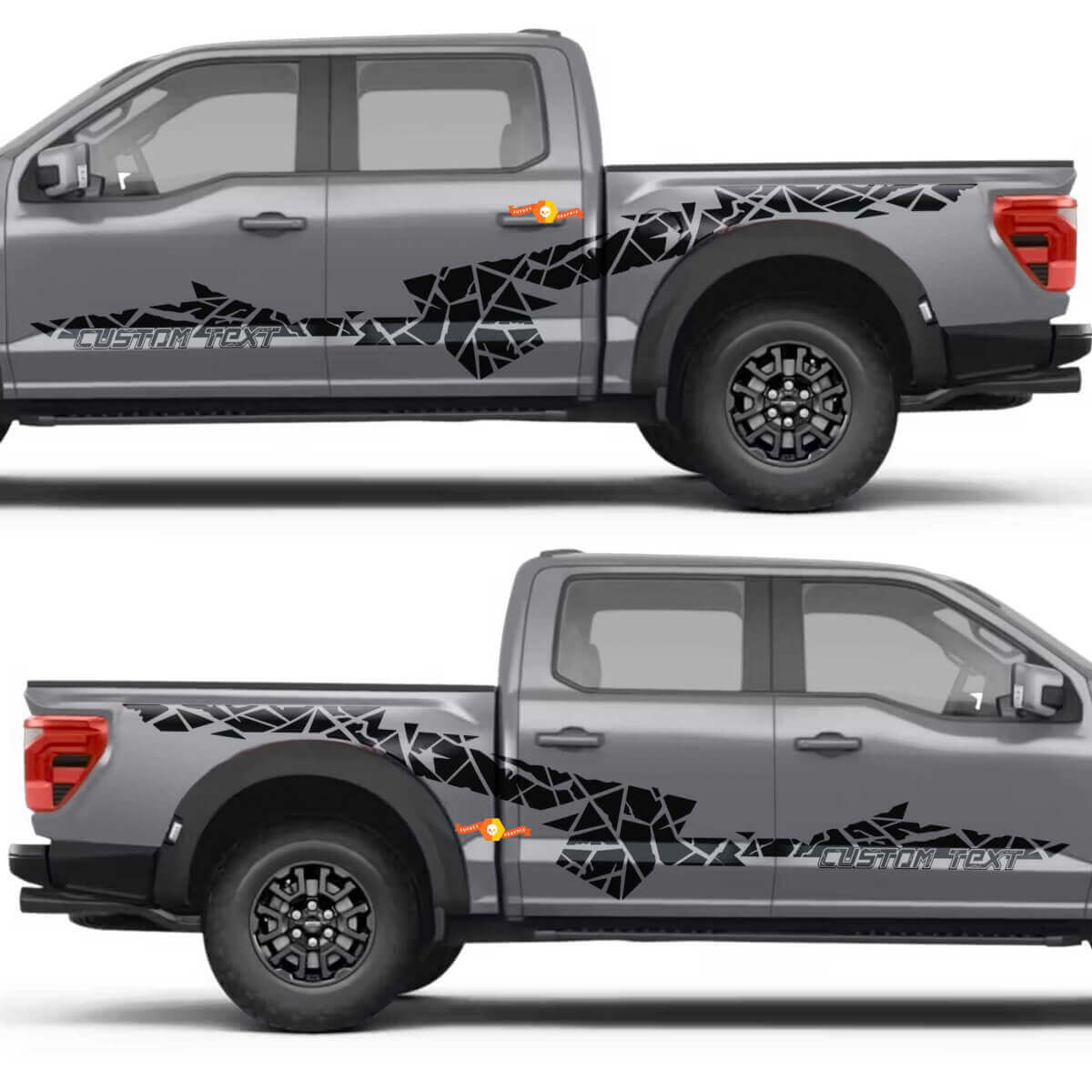 Geometric Sharp Line Side Door Rear Fender Vinyl Decal Sticker for Ford F-150