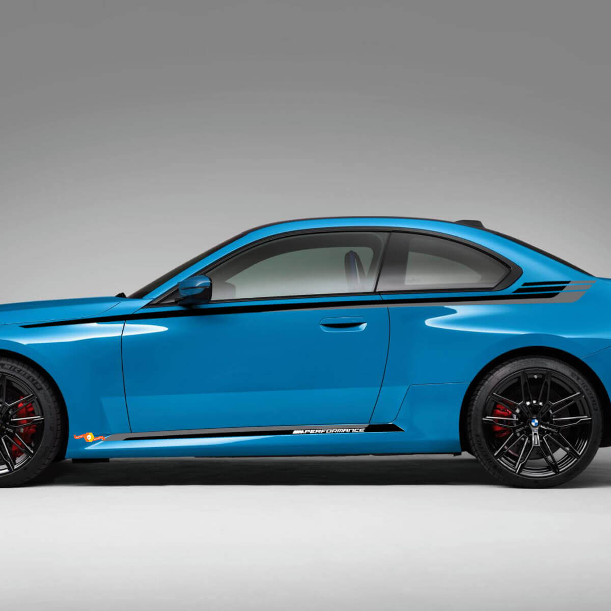 M Performance Style Side Stripes Vinyl Decal Kit for BMW M2 G87