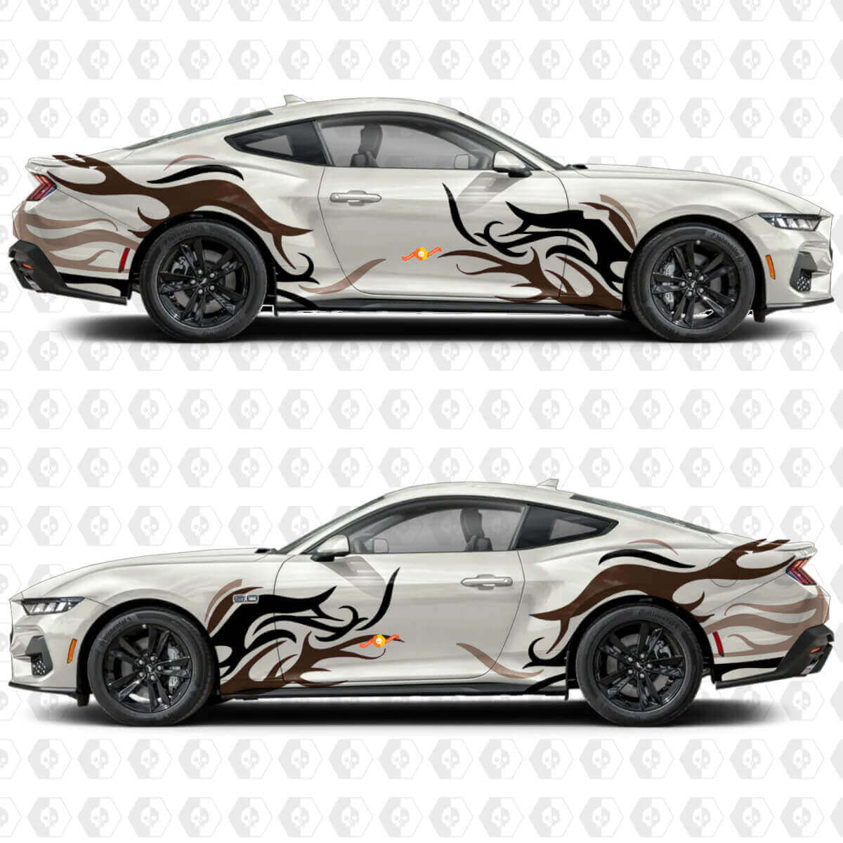 Abstract Graphics Side Doors Fenders Vinyl Decals Stickers for Ford Mustang