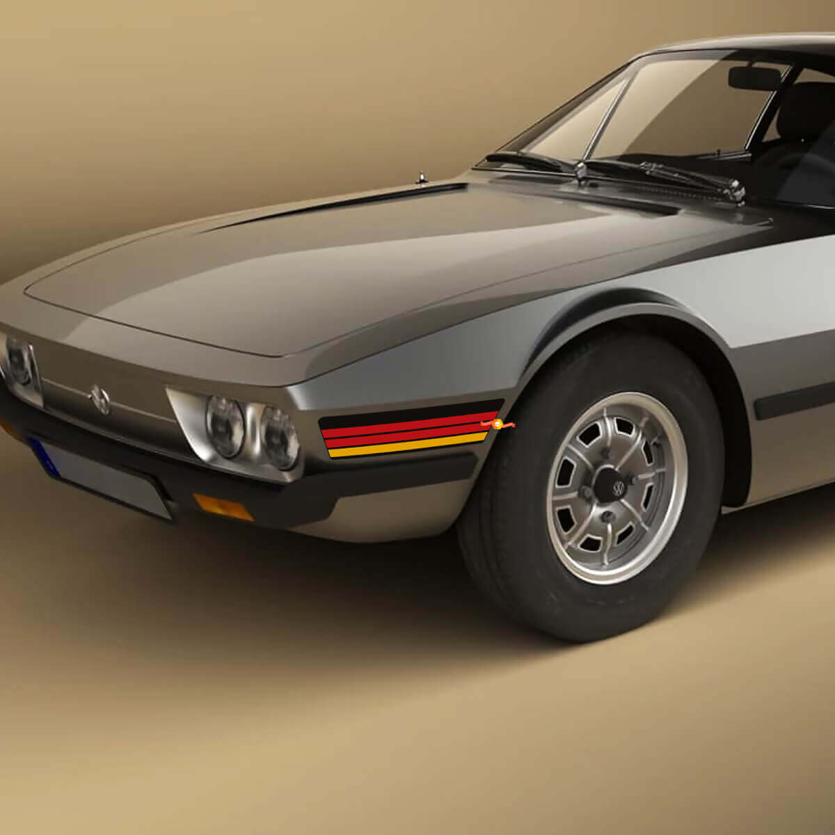 Retro Vintage Stripes Front Wing Vinyl Decal Stickers for Volkswagen SP2