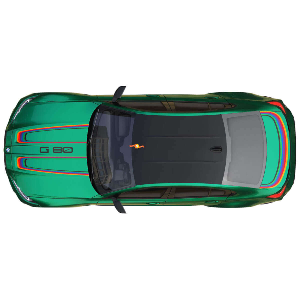 M Performance Bonnet Boot Stripes Vinyl Decal 2 for BMW M3 G80