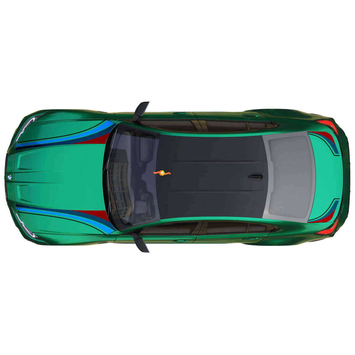 M Performance Bonnet Boot Stripes Vinyl Decal 3 for BMW M3 G80