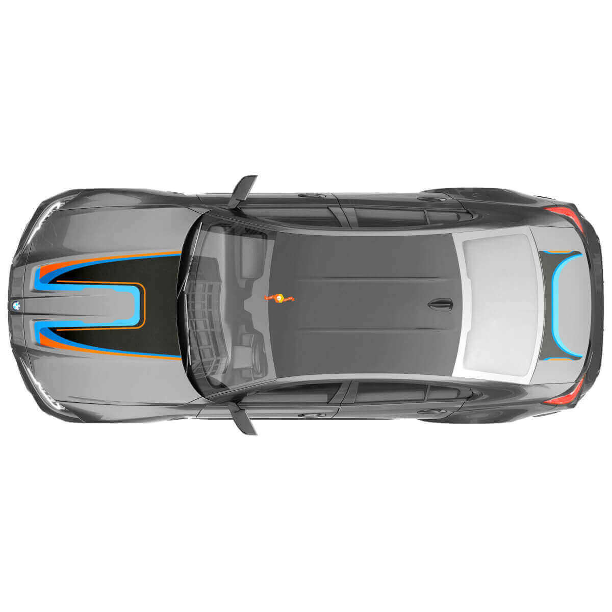 M Performance Abstract Graphic Bonnet Boot Vinyl Decal for BMW M3 G80