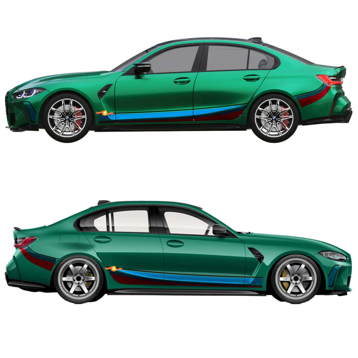 M Performance G80 Complete Side Stripes Vinyl Decal for BMW M3 G80